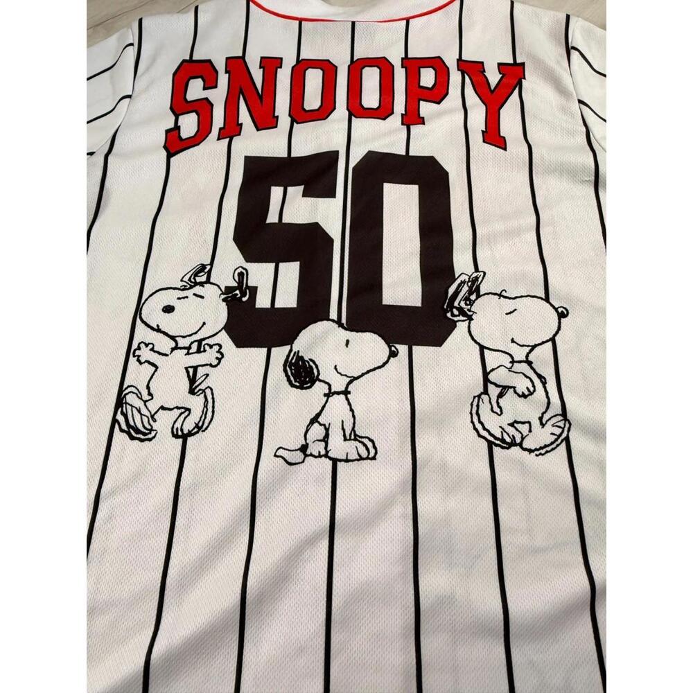 Peanuts Snoopy Women’s Baseball Vintage Style Short Sleeve Jersey Size Medium - Picture 5 of 9